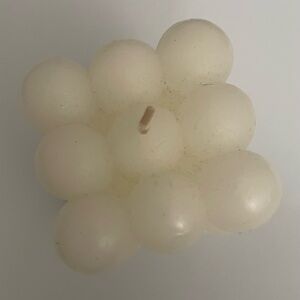 **FINAL PRICE** White Bubble Candle